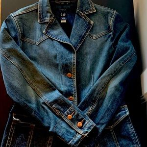Gap denim jacket, blazer styler, 3 button